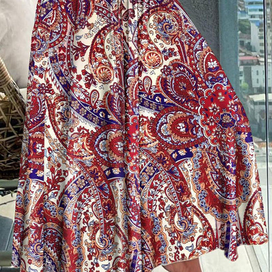 new casual fashion floral skirt with half body