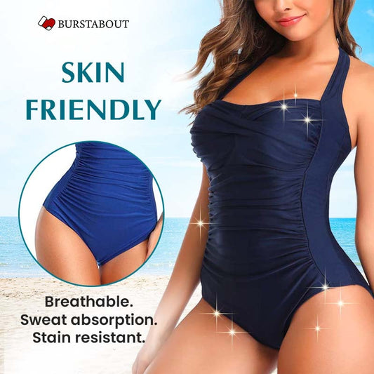 🔥🔥Tummy Control Halter One Piece Slimming Swimwear