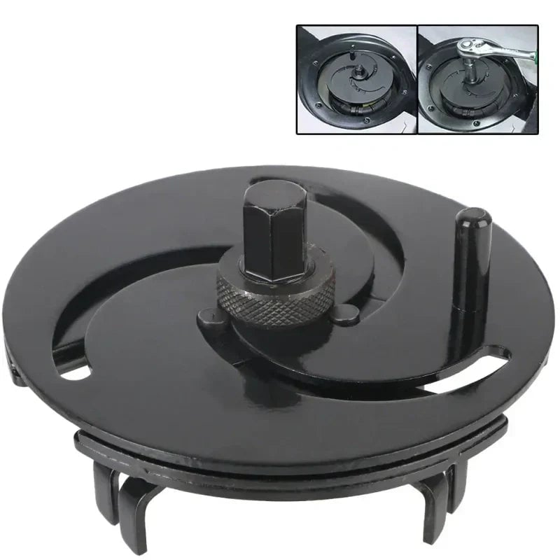 Fuel tank cap wrench with 3 claws, adjustable