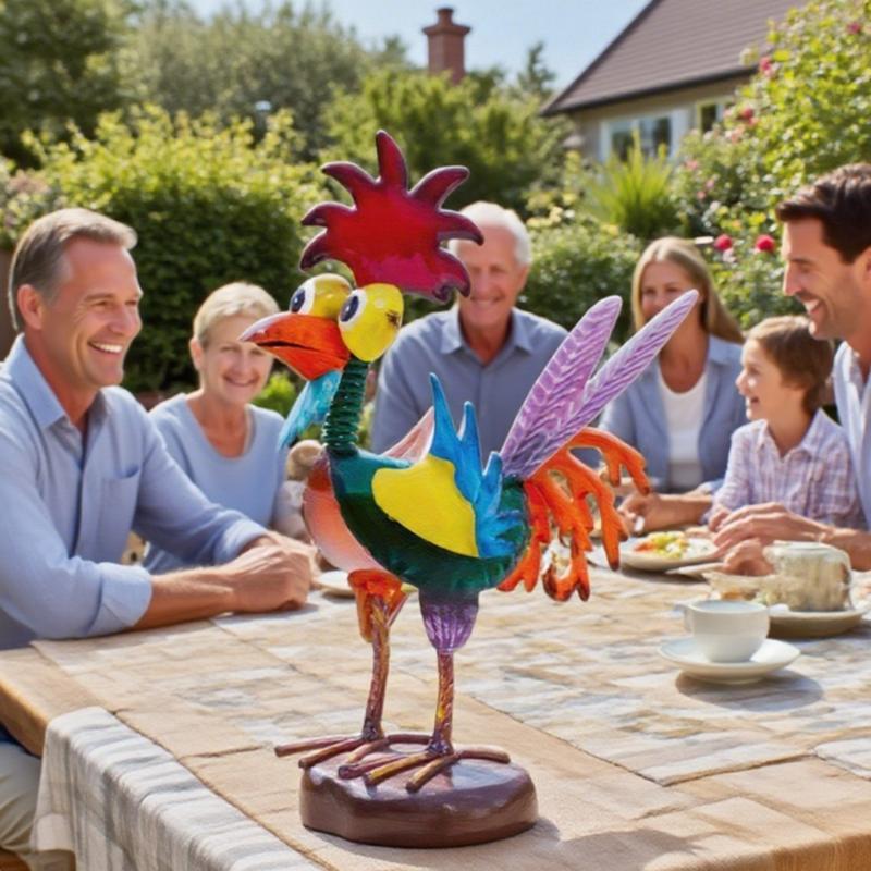 Metal-rooster Outdoor Statue