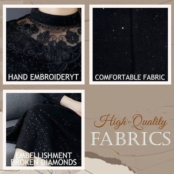 Dress embroidered with lace