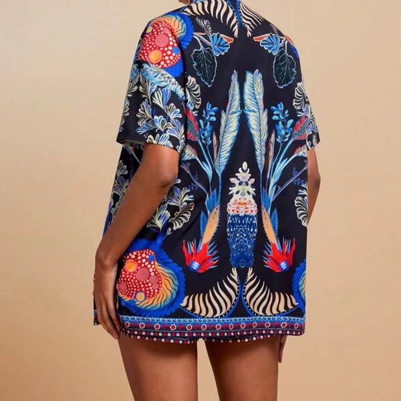 Women's Casual Bohemian Print Two Piece Set