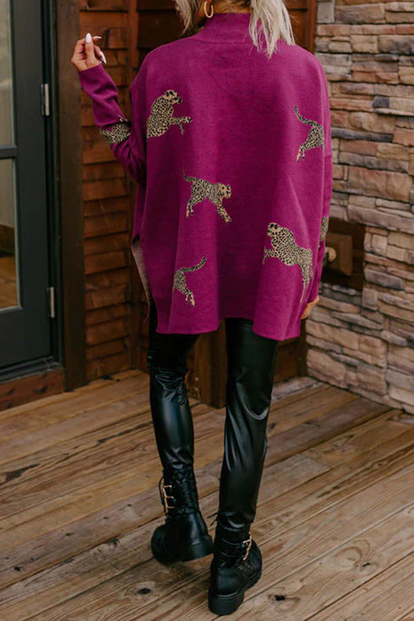 ⏳Casual Retro Tiger and Leopard Print Long-sleeved Top