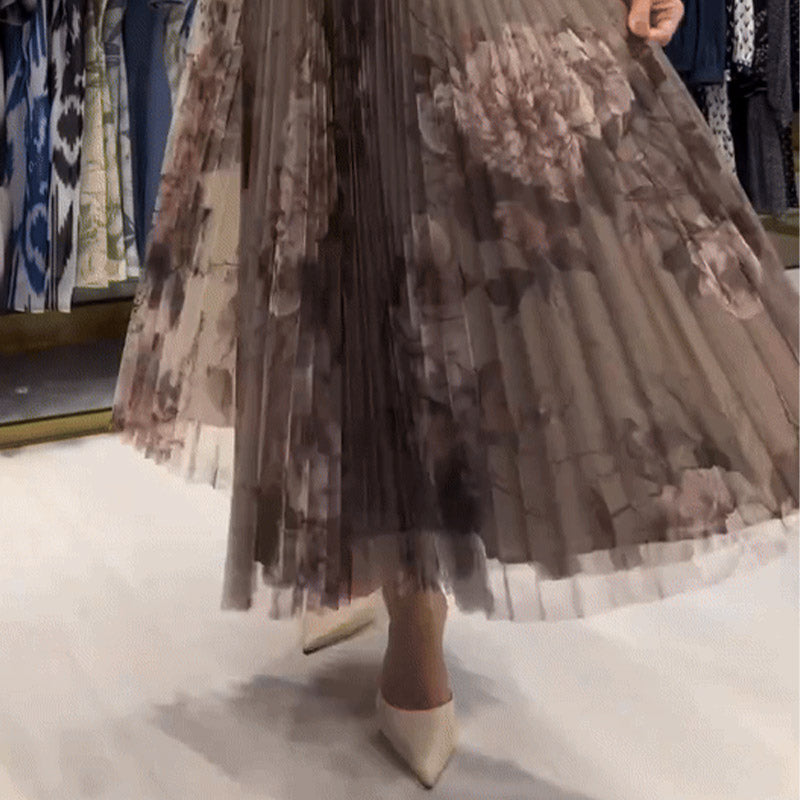 🔥Women's Elegant Pleated Breathable Dress with Belt