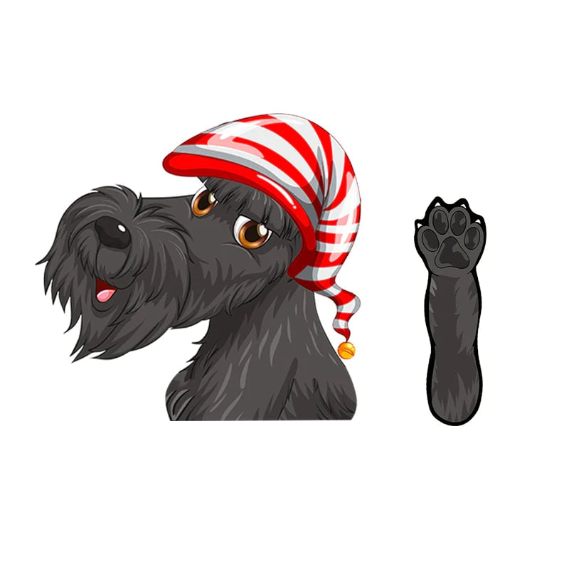 Dogs Waving Car Sticker Wiper