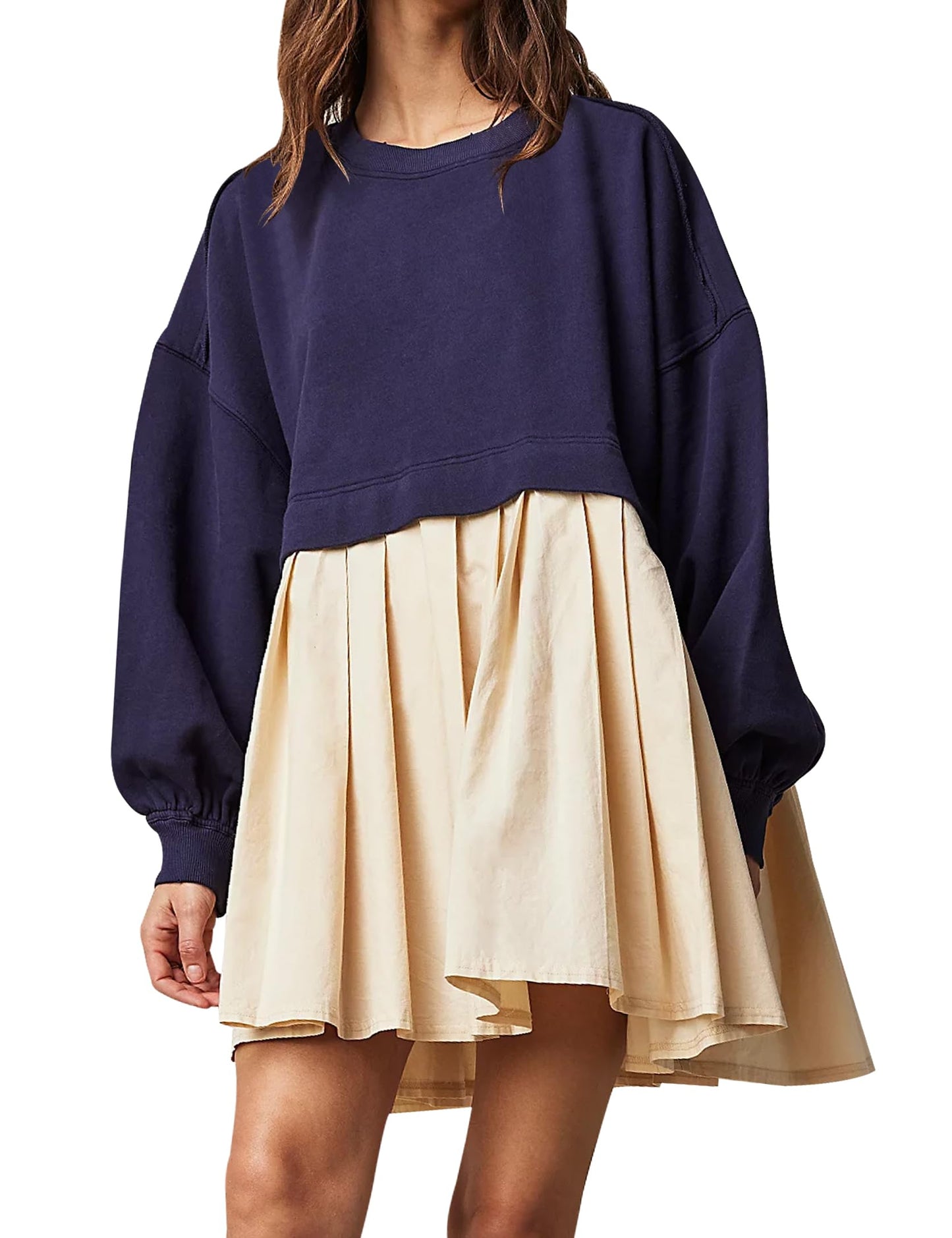 ⏰Womens Oversized Sweatshirt Dress Crewneck Mini Dress