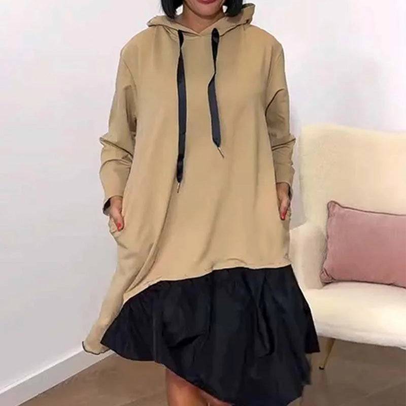 Womenâs Trendy Casual Loose Fit Hooded Dress