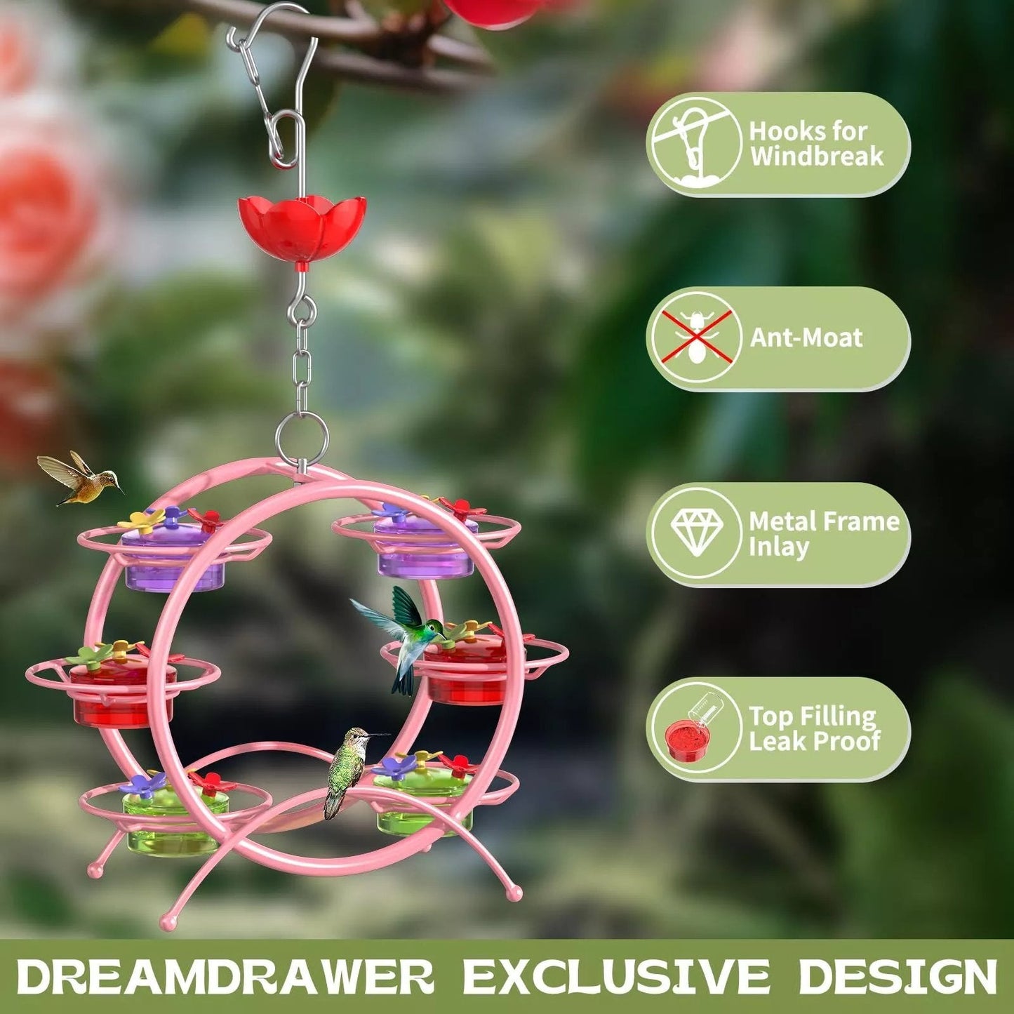 💖Pinwheel-Shaped Outdoor Hummingbird Feeder