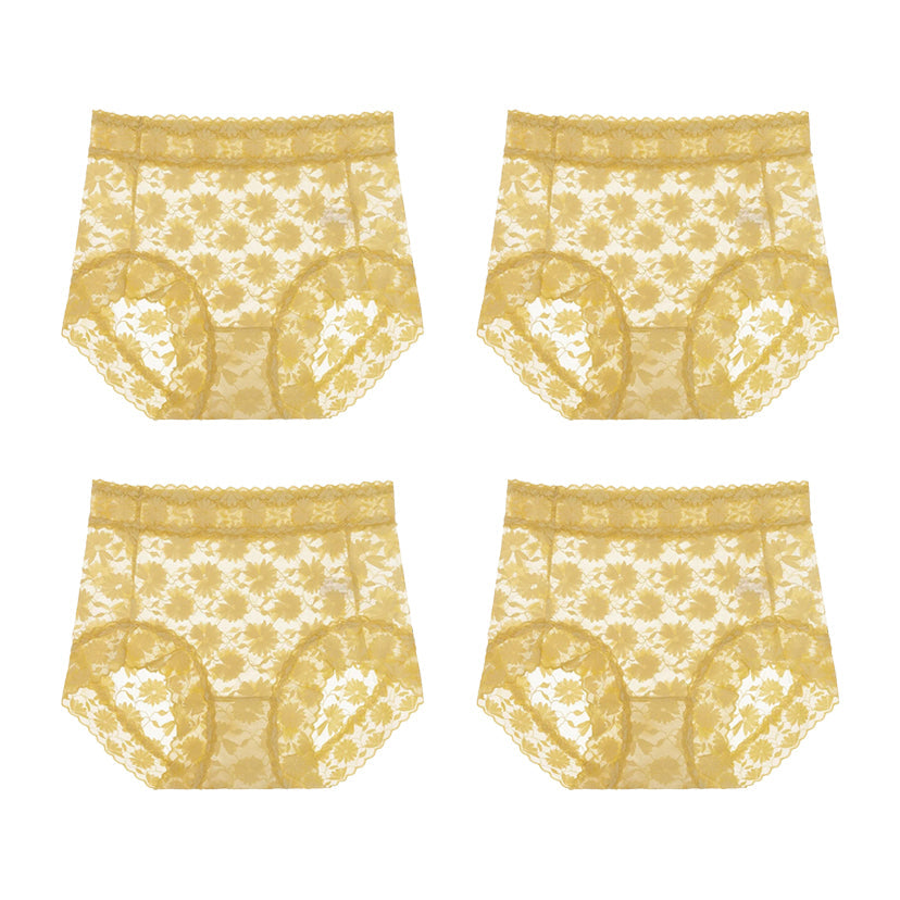 Sexy Seamless Thin Lace Silk Care Panties