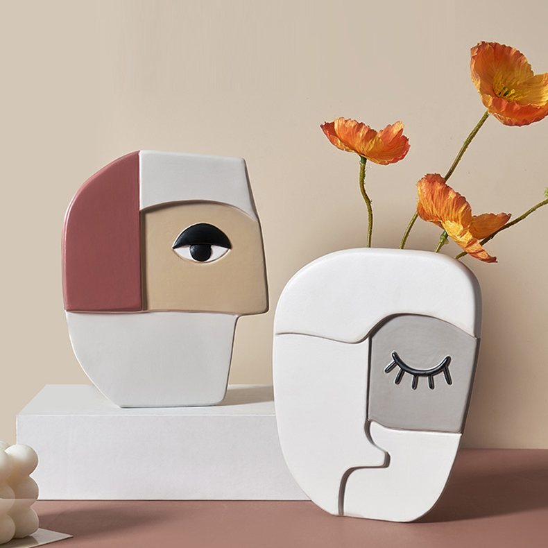 Abstract Human Face Vase