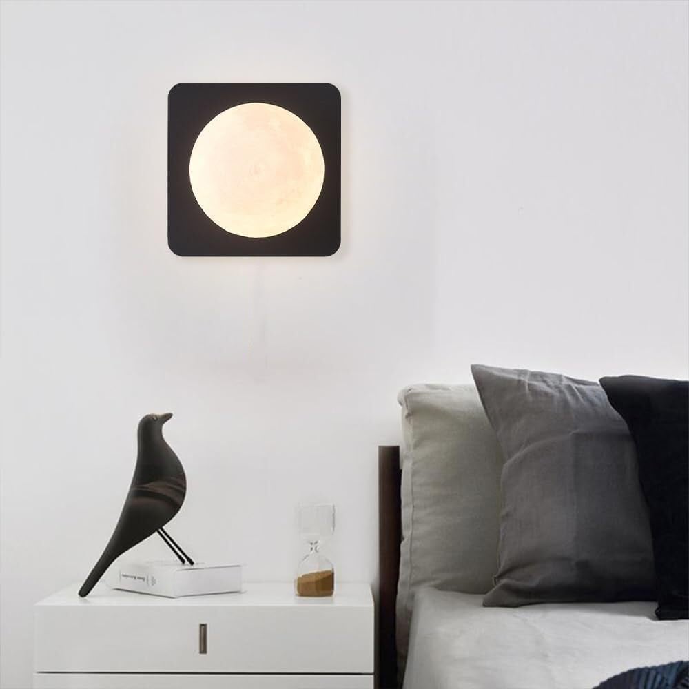 🌕 3D Printed Moon Lamp with Smart Touch and Stepless Dimming Night Light