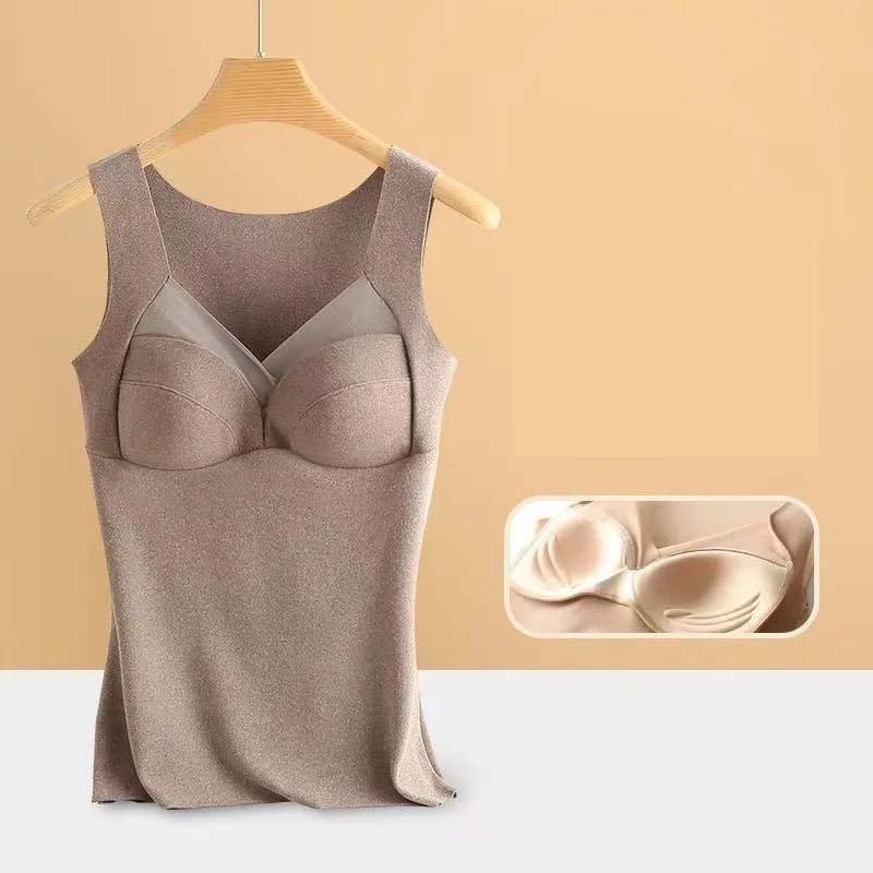 💓Thermal underwear with built in chest pad