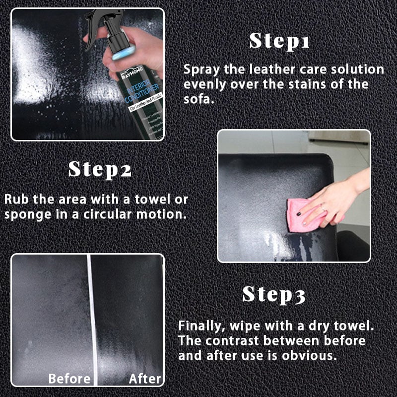 Leather Conditioner Refinishing Spray & Cleaner