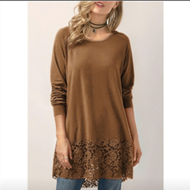 🔥HOT SALE-Autumn-Style Lace Hooded T-Shirt with Long Sleeves in Plus Size