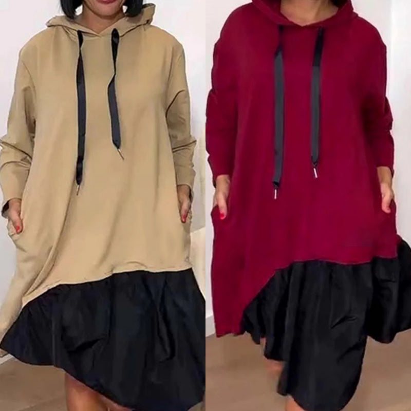 Womenâs Trendy Casual Loose Fit Hooded Dress