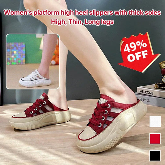 WOMEN'S CLOSED TOE HALF SLIPPERS