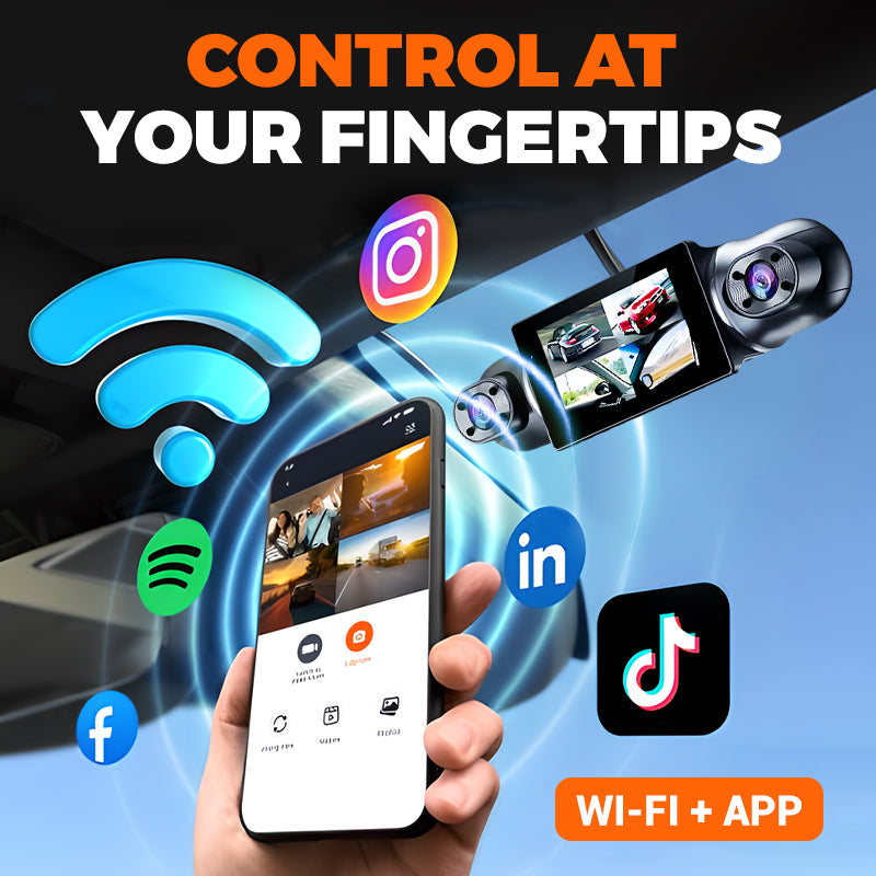 ✨4-Channel FHD Dash Cam with Ultra-Wide Angle