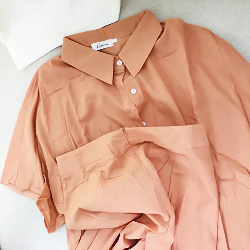 Women's two-piece cotton linen