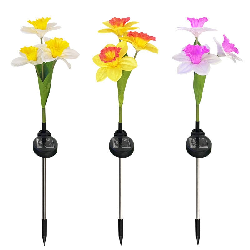 Waterproof Solar Narcissus Flowers Landscape Lights