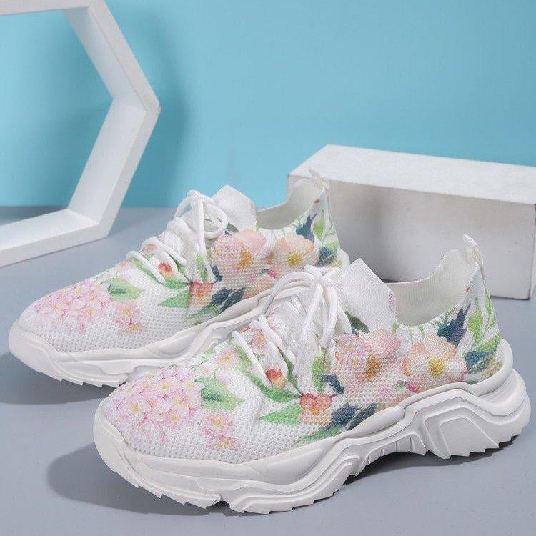 🔥 Floral Print Lace-up Breathable Orthopedic Sneakers