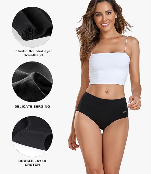 Women's High Waisted Cotton Underwear