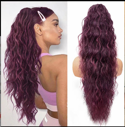 💜Curly Wavy Frizzy Hair Extension with Ponytail🔥