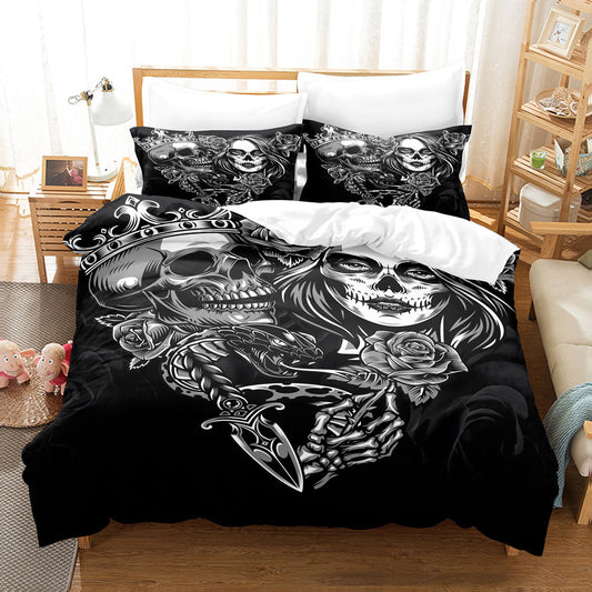 Dark Skull Halloween bed set
