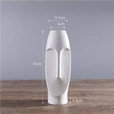 Abstract Black and White Face Vase