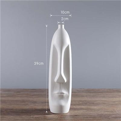 Abstract Black and White Face Vase