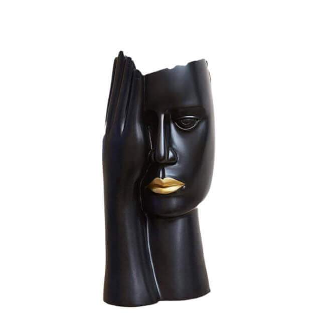 Abstract Covered Face Vase
