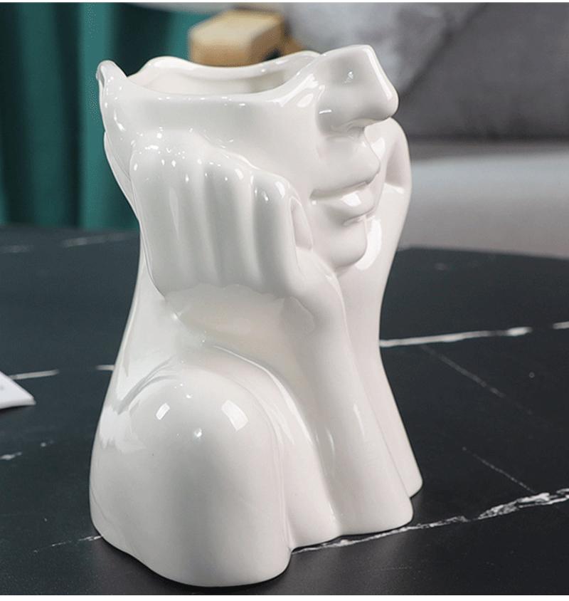 Abstract Lady Face Flower Vase