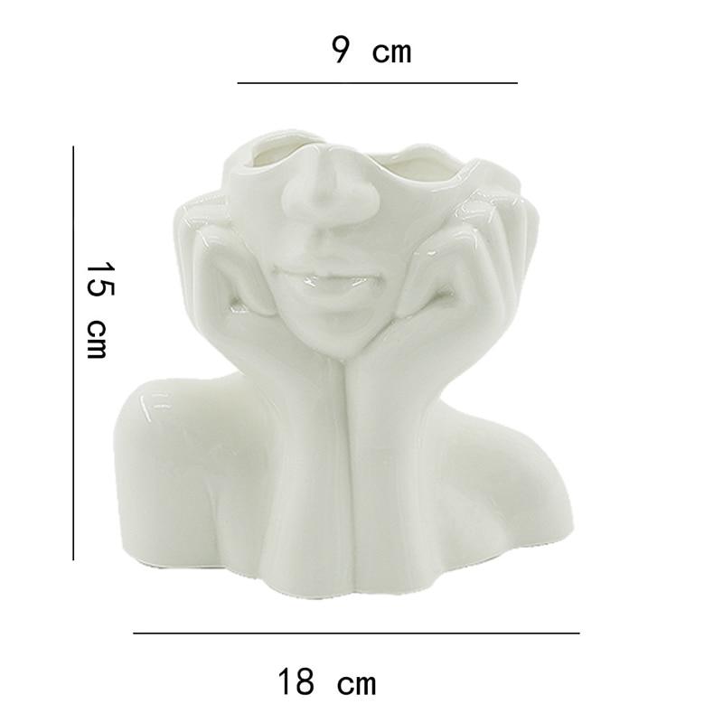 Abstract Lady Face Flower Vase