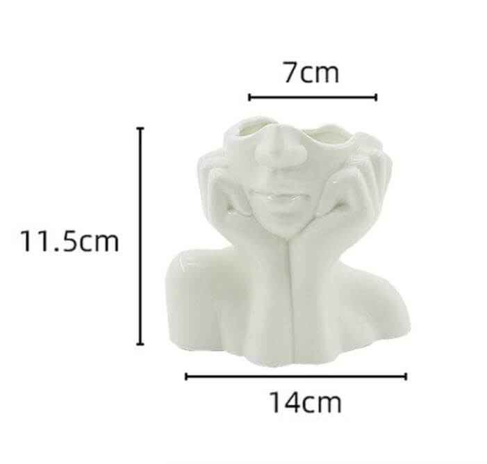 Abstract Lady Face Flower Vase