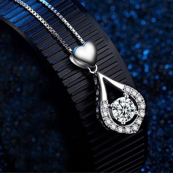 🎁Perfect Gift - Twinkling Heart Waterdrop Stone Necklace