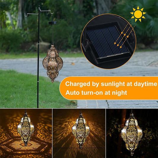 💖🎁Hanging Solar Moroccan Lantern Outdoor Decoration