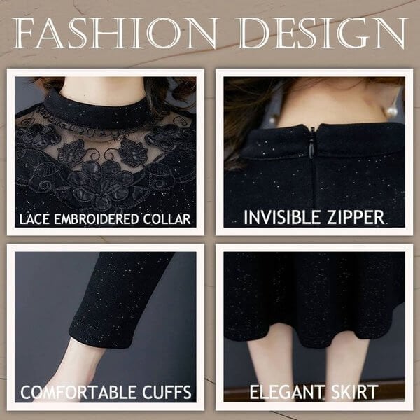 Dress embroidered with lace