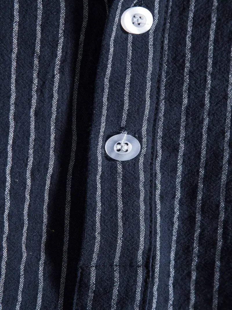 🔥 Men's New Striped Linen Short Sleeve Shirt