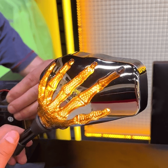 LED ghost claw rearview mirror