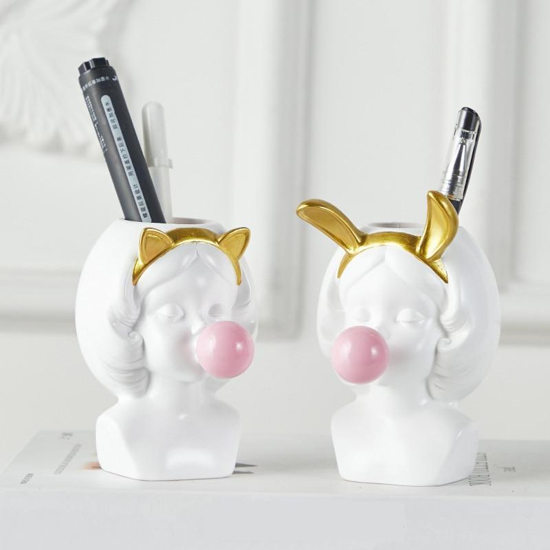 Cute Bubblegum Girl Vase