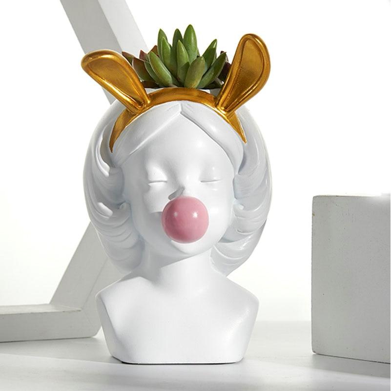 Cute Bubblegum Girl Vase