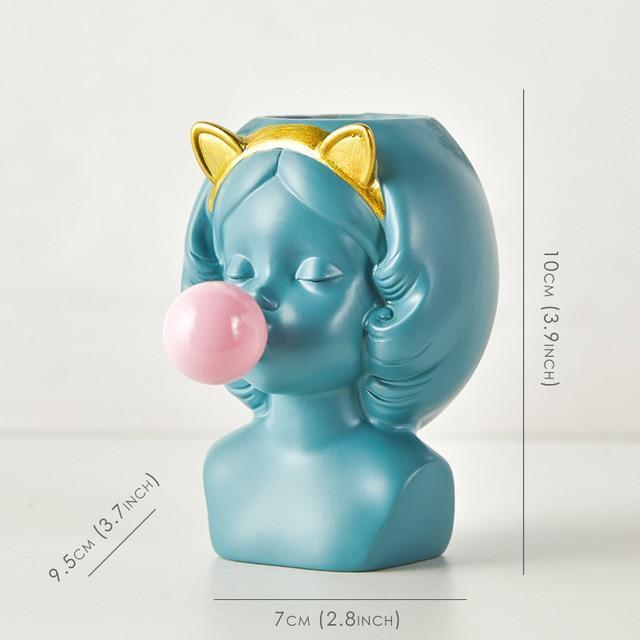 Cute Bubblegum Girl Vase