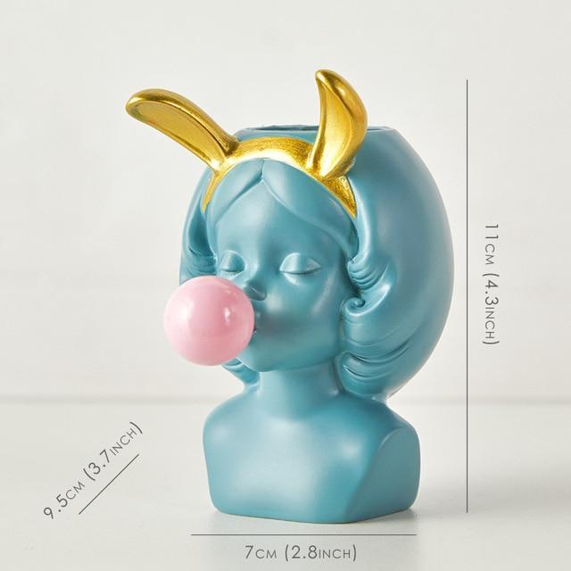 Cute Bubblegum Girl Vase