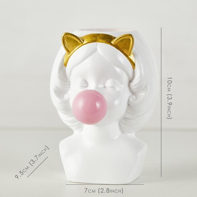 Cute Bubblegum Girl Vase