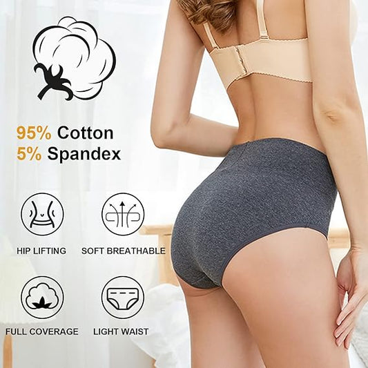 Women's High Waisted Cotton Underwear