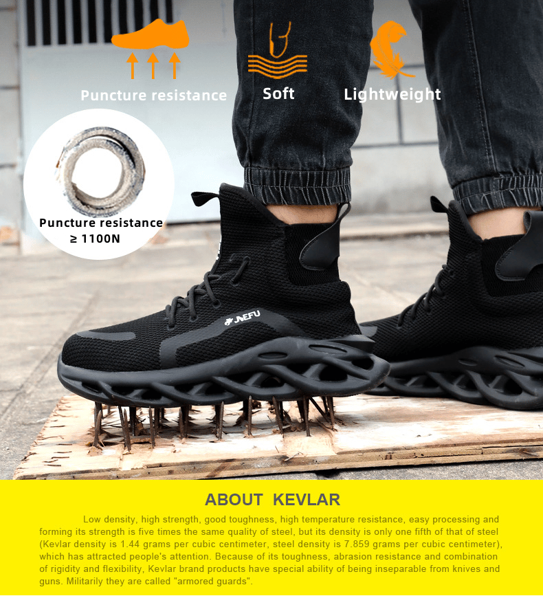 Ultra-Light Breathable Steel Toe Non-Slip Work Shoes