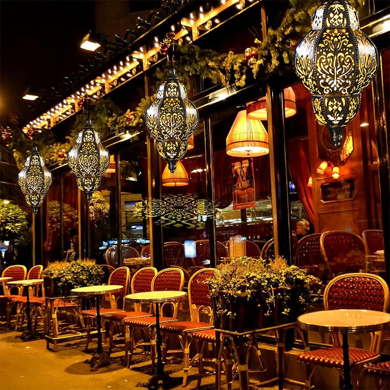 💖🎁Hanging Solar Moroccan Lantern Outdoor Decoration