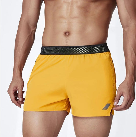 Men's Zipper Pockets Hiking Athletic Running Shorts