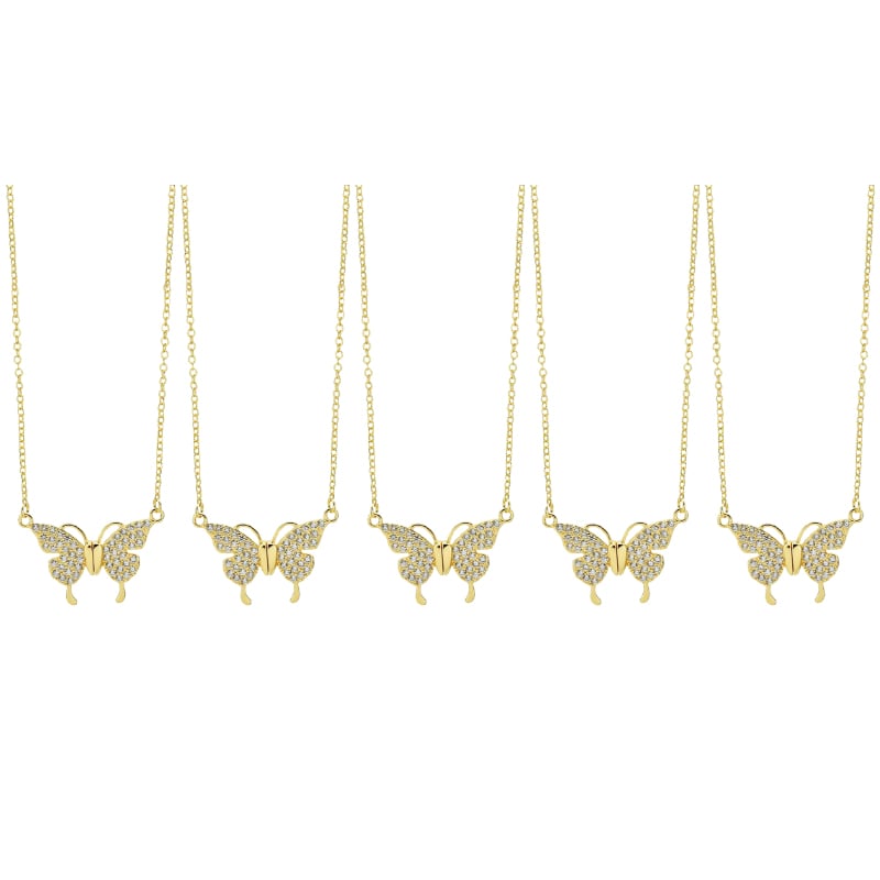 Magnetic Butterfly Patchwork Necklace