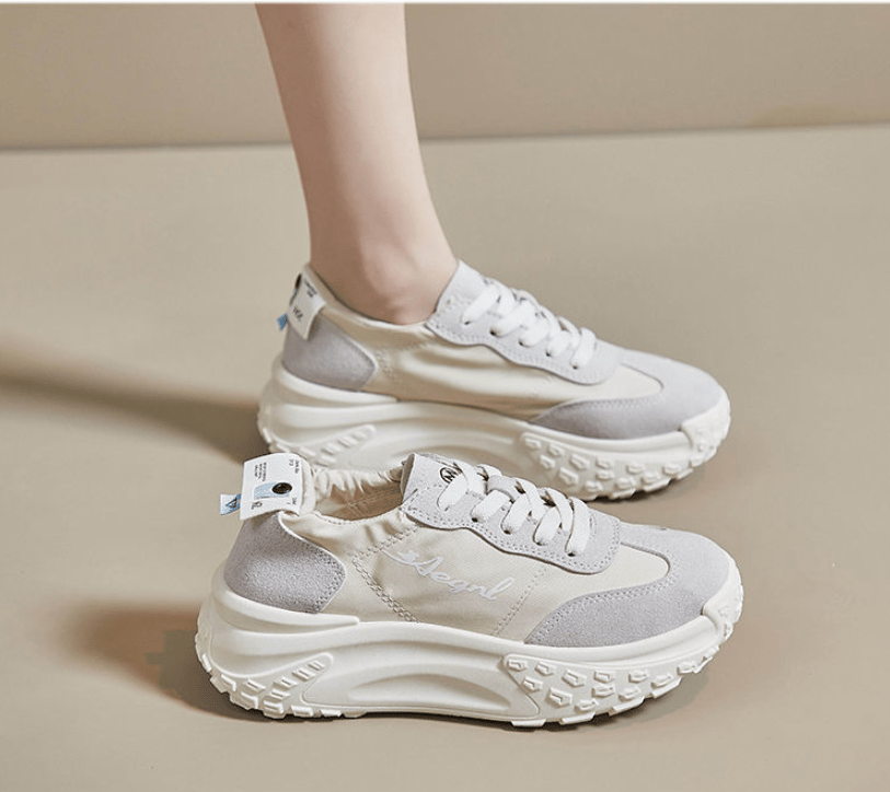 Thick-soled daddy shoes breathable heightened casual Korean version of all-match platform shoes