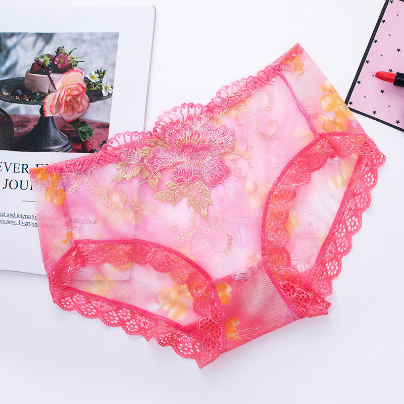 🔥Antibacterial cotton panty with lace embroidery